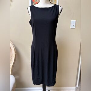 Willi Smith Classic Black LBD Stretch Midi Dress
